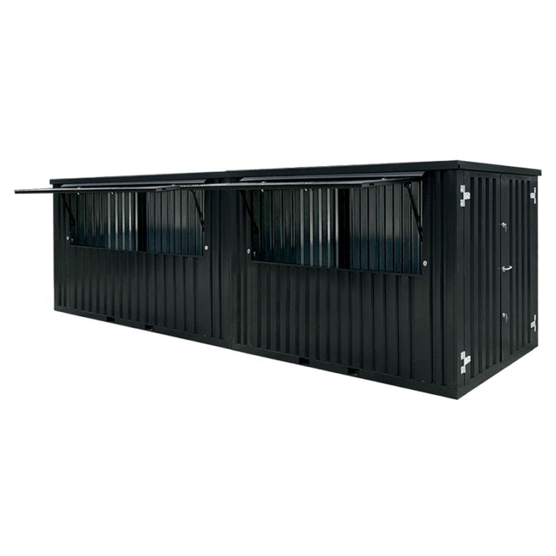 Shipping Container Bar 8×2 Xl Meters Black Ral 9005