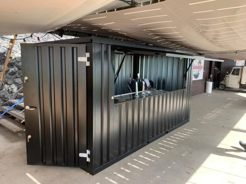 Shipping Container Bar 4×3 Xl Meters Black Ral 9005 - Image 4